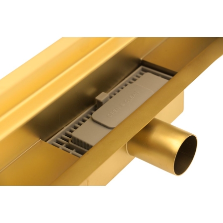 Odpływ liniowy ŚCIENNY 2w1 pod płytkę - 60 cm KOLOR ZŁOTY